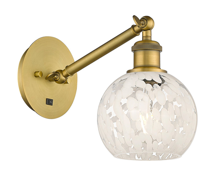 Innovations 317-1W-BB-G1216-6WM LED Wall Sconce, Brushed Brass