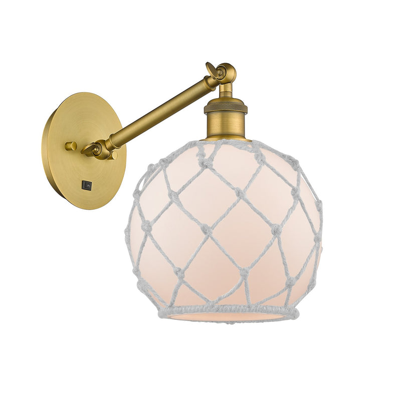 Innovations 317-1W-BB-G121-8RW One Light Wall Sconce, Brushed Brass