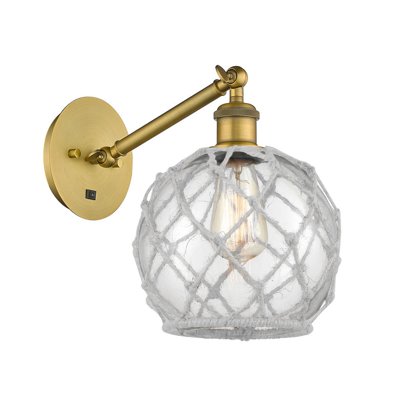Innovations 317-1W-BB-G122-8RW One Light Wall Sconce, Brushed Brass