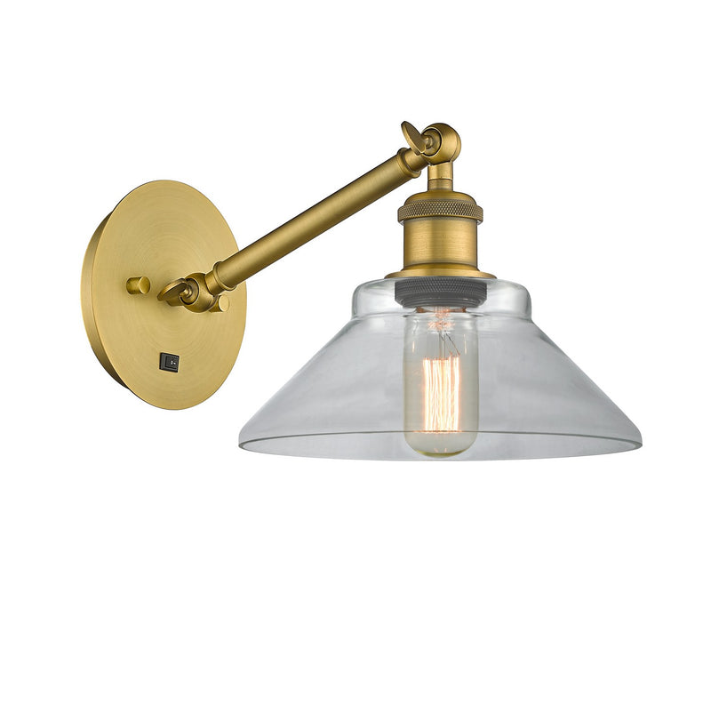 Innovations 317-1W-BB-G132 One Light Wall Sconce, Brushed Brass