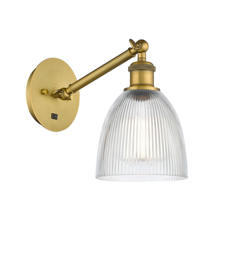 Innovations 317-1W-BB-G382 One Light Wall Sconce, Brushed Brass