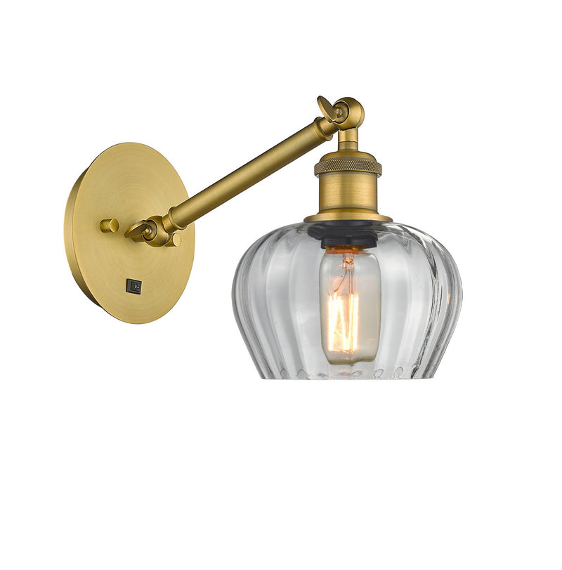 Innovations 317-1W-BB-G92 One Light Wall Sconce, Brushed Brass