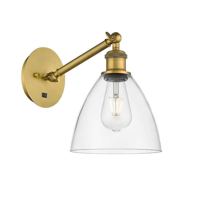 Innovations 317-1W-BB-GBD-752 One Light Wall Sconce, Brushed Brass