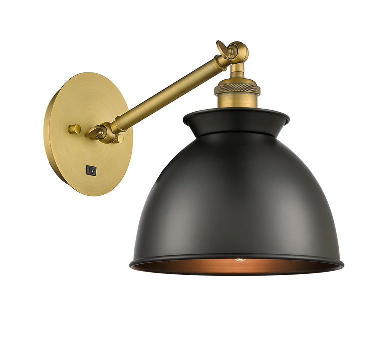 Innovations 317-1W-BB-M14-BK One Light Wall Sconce, Brushed Brass