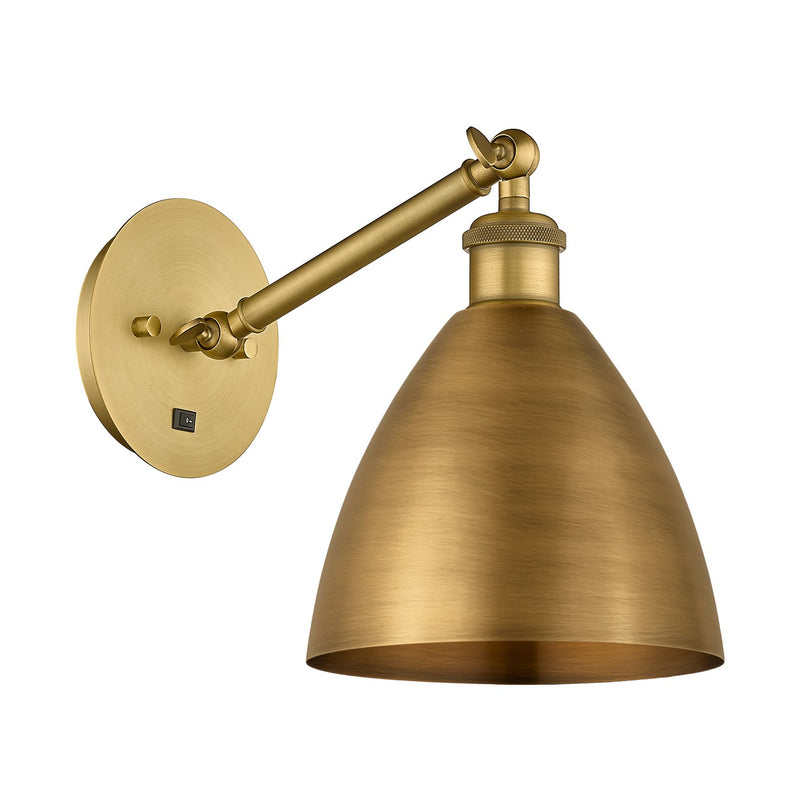 Innovations 317-1W-BB-MBD-75-BB One Light Wall Sconce, Brushed Brass