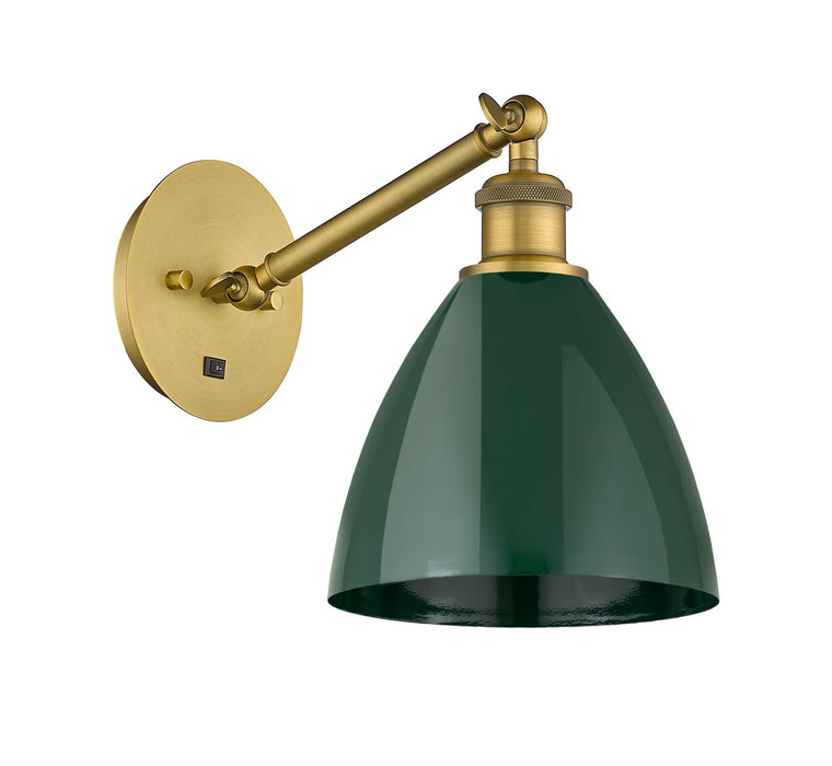 Innovations 317-1W-BB-MBD-75-GR One Light Wall Sconce, Brushed Brass