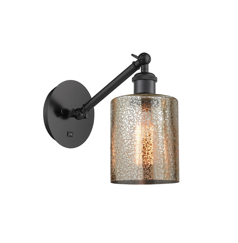 Innovations 317-1W-BK-G116 One Light Wall Sconce, Matte Black