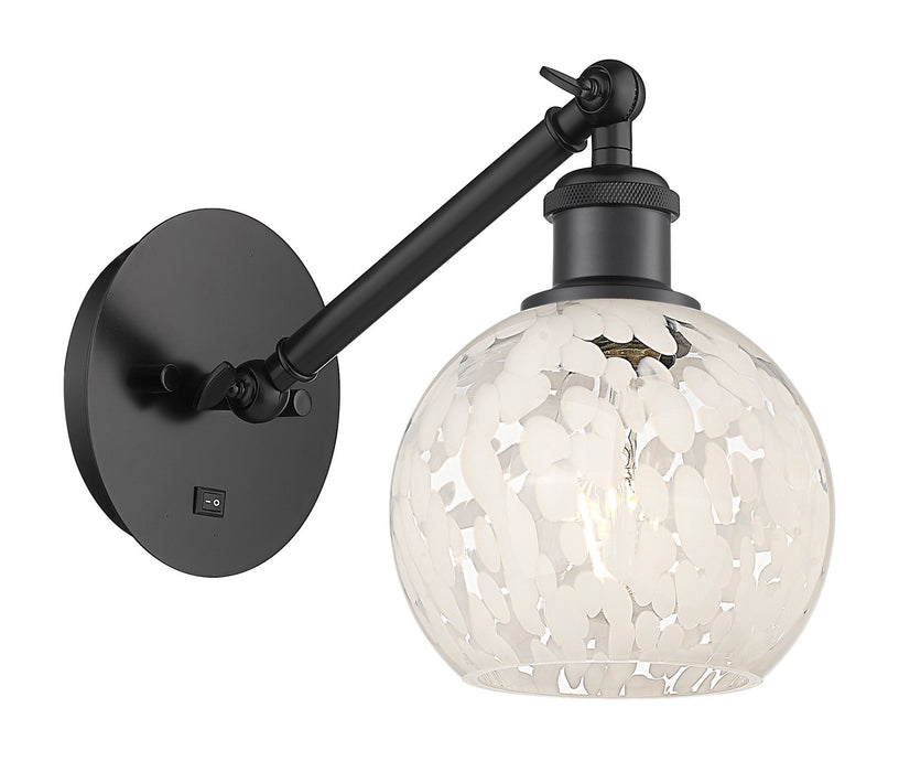 Innovations 317-1W-BK-G1216-6WM LED Wall Sconce, Matte Black
