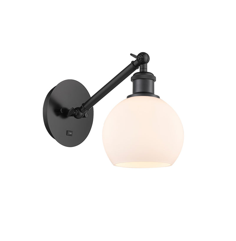 Innovations 317-1W-BK-G121-6-LED LED Wall Sconce, Matte Black