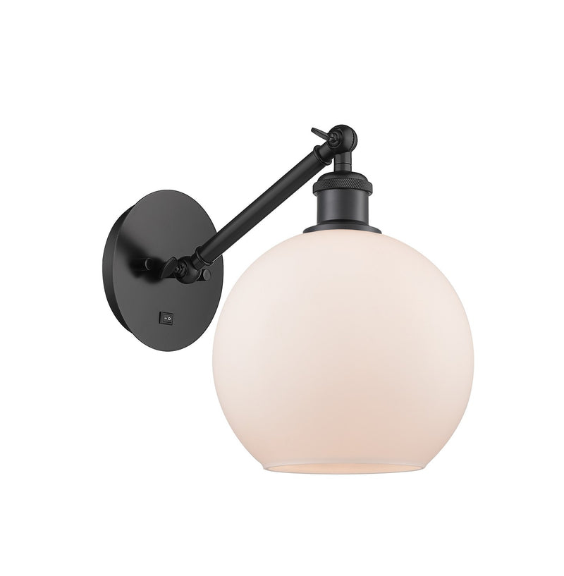Innovations 317-1W-BK-G121-8-LED LED Wall Sconce, Matte Black