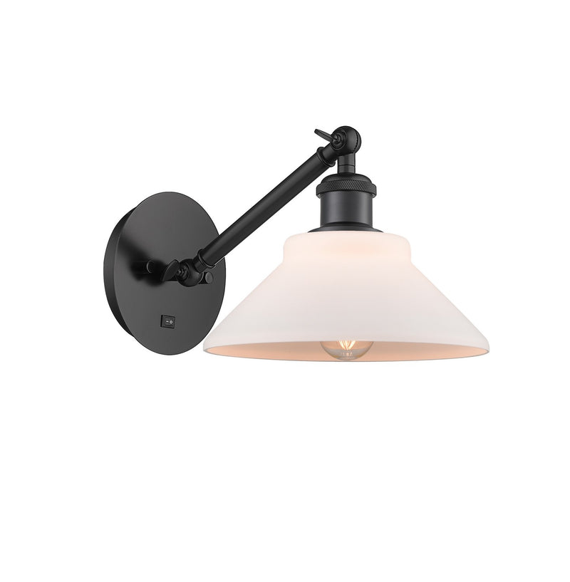 Innovations 317-1W-BK-G131 One Light Wall Sconce, Matte Black