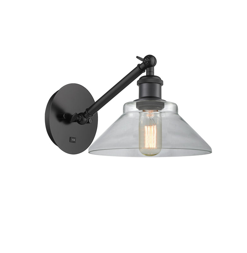 Innovations 317-1W-BK-G132 One Light Wall Sconce, Matte Black