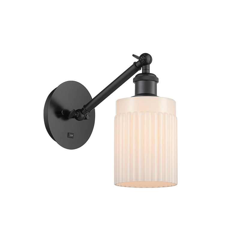 Innovations 317-1W-BK-G341 One Light Wall Sconce, Matte Black