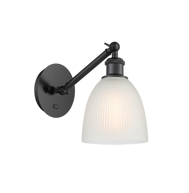 Innovations 317-1W-BK-G381 One Light Wall Sconce, Matte Black