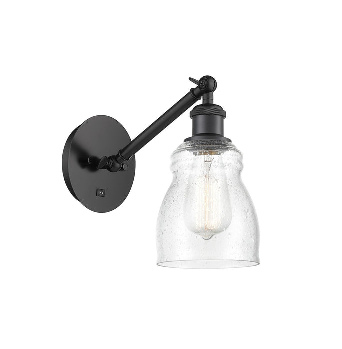 Innovations 317-1W-BK-G394 One Light Wall Sconce, Matte Black