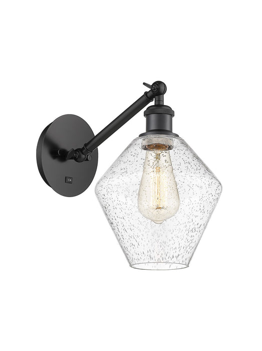 Innovations 317-1W-BK-G654-8 One Light Wall Sconce, Matte Black