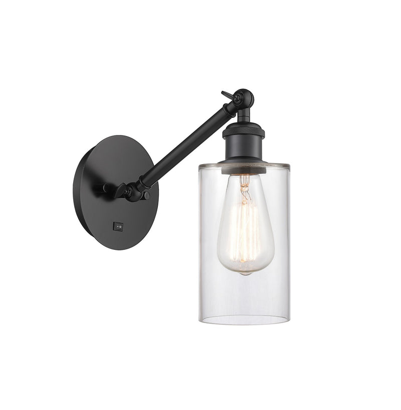 Innovations 317-1W-BK-G802 One Light Wall Sconce, Matte Black