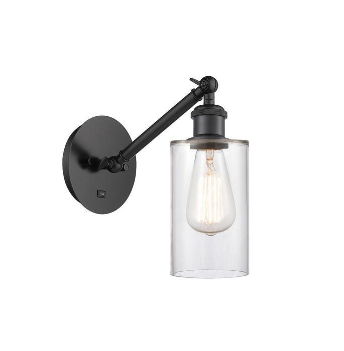 Innovations 317-1W-BK-G802 One Light Wall Sconce, Matte Black