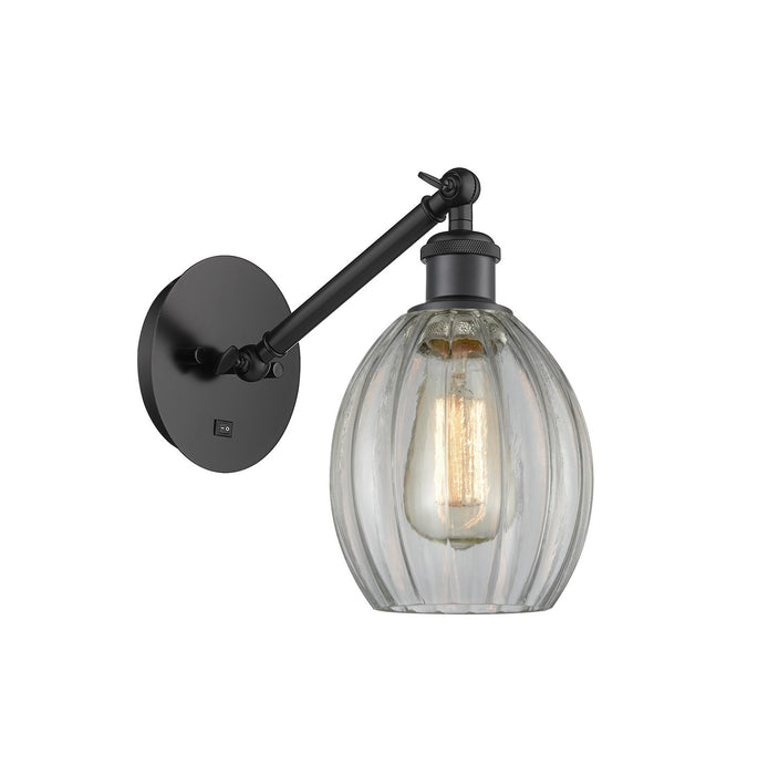 Innovations 317-1W-BK-G82 One Light Wall Sconce, Matte Black