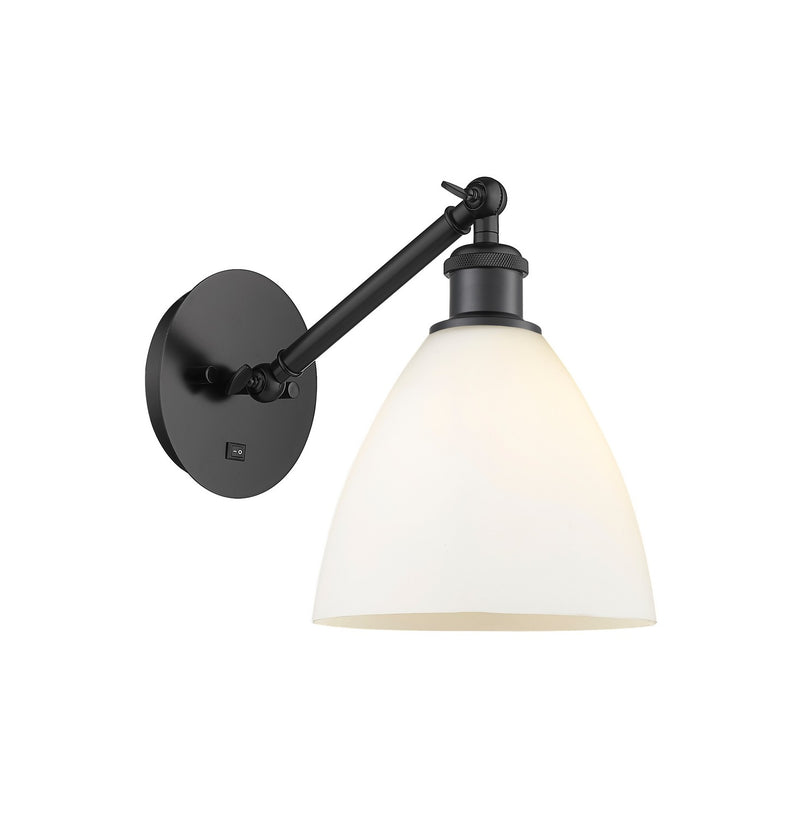 Innovations 317-1W-BK-GBD-751 One Light Wall Sconce, Matte Black