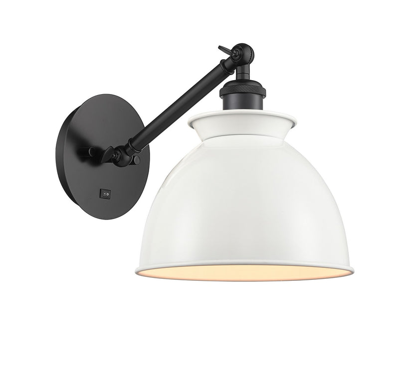 Innovations 317-1W-BK-M14-W One Light Wall Sconce, Matte Black