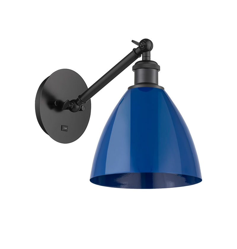 Innovations 317-1W-BK-MBD-75-BL One Light Wall Sconce, Matte Black