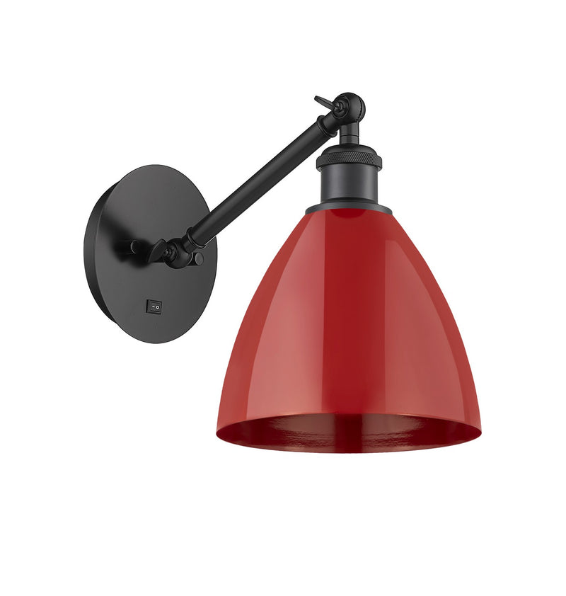 Innovations 317-1W-BK-MBD-75-RD One Light Wall Sconce, Matte Black
