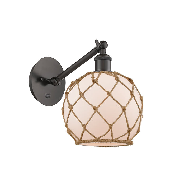 Innovations 317-1W-OB-G121-8RB One Light Wall Sconce, Oil Rubbed Bronze