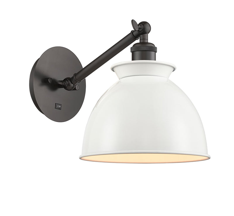 Innovations 317-1W-OB-M14-W One Light Wall Sconce, Oil Rubbed Bronze