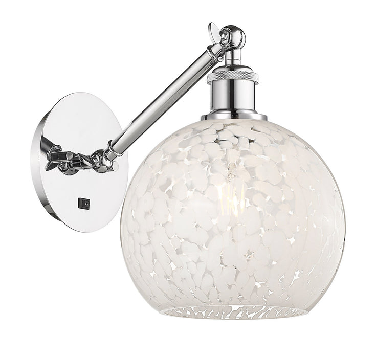 Innovations 317-1W-PC-G1216-8WM LED Wall Sconce, Polished Chrome
