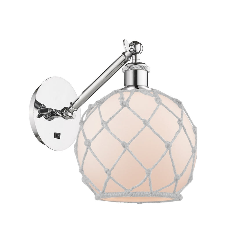 Innovations 317-1W-PC-G121-8RW One Light Wall Sconce, Polished Chrome