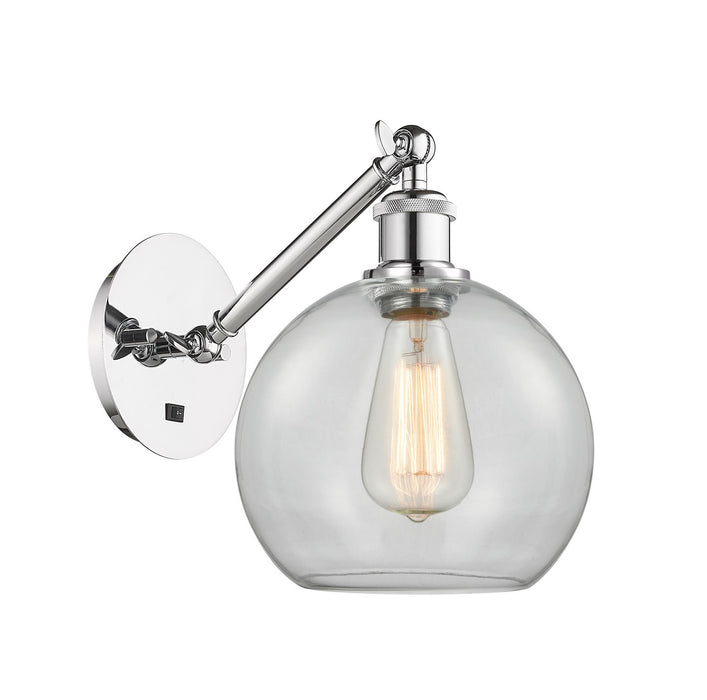 Innovations 317-1W-PC-G122-8 One Light Wall Sconce, Polished Chrome