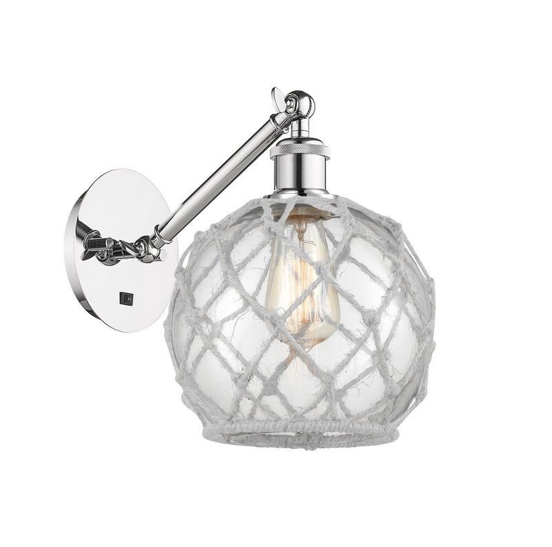 Innovations 317-1W-PC-G122-8RW One Light Wall Sconce, Polished Chrome