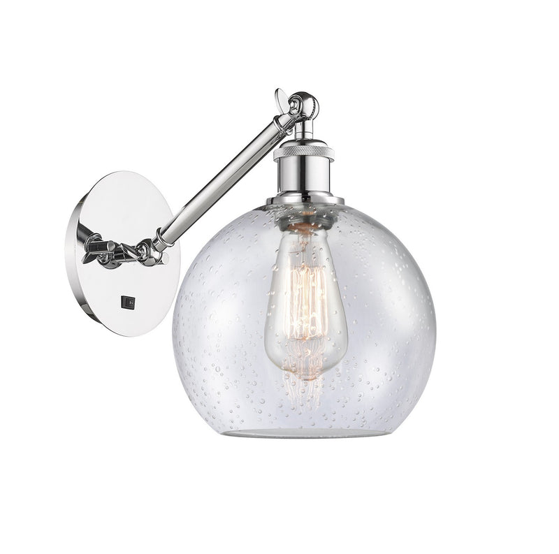 Innovations 317-1W-PC-G124-8 One Light Wall Sconce, Polished Chrome
