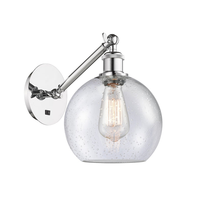 Innovations 317-1W-PC-G124-8 One Light Wall Sconce, Polished Chrome