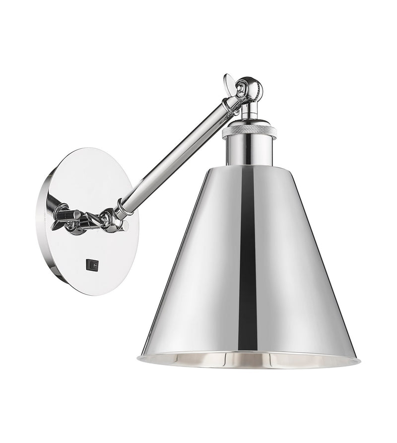 Innovations 317-1W-PC-MBC-8-PC-LED LED Wall Sconce, Polished Chrome