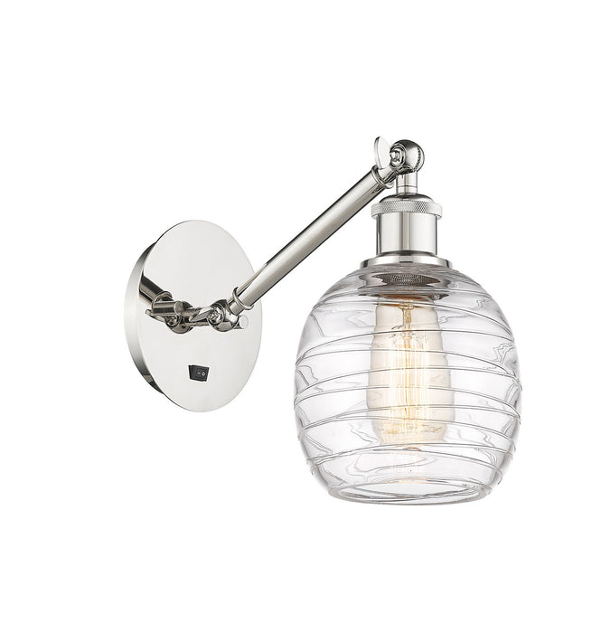 Innovations 317-1W-PN-G1013 One Light Wall Sconce, Polished Nickel