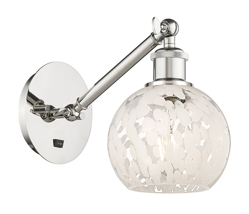 Innovations 317-1W-PN-G1216-6WM LED Wall Sconce, Polished Nickel