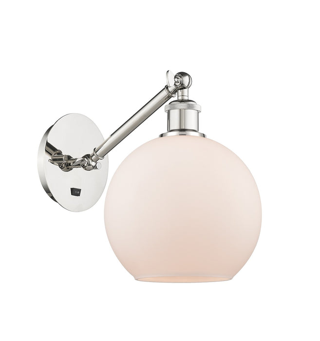 Innovations 317-1W-PN-G121-8 One Light Wall Sconce, Polished Nickel