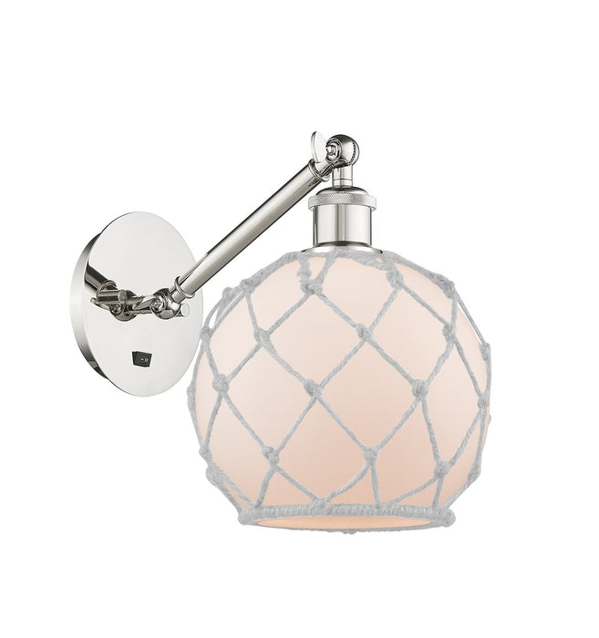 Innovations 317-1W-PN-G121-8RW One Light Wall Sconce, Polished Nickel