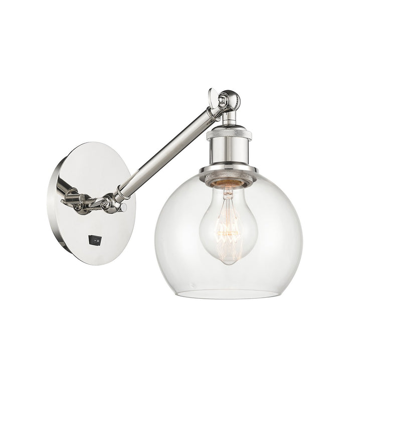 Innovations 317-1W-PN-G122-6 One Light Wall Sconce, Polished Nickel