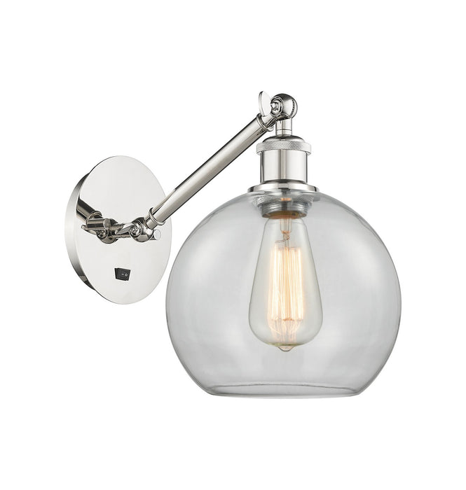 Innovations 317-1W-PN-G122-8 One Light Wall Sconce, Polished Nickel