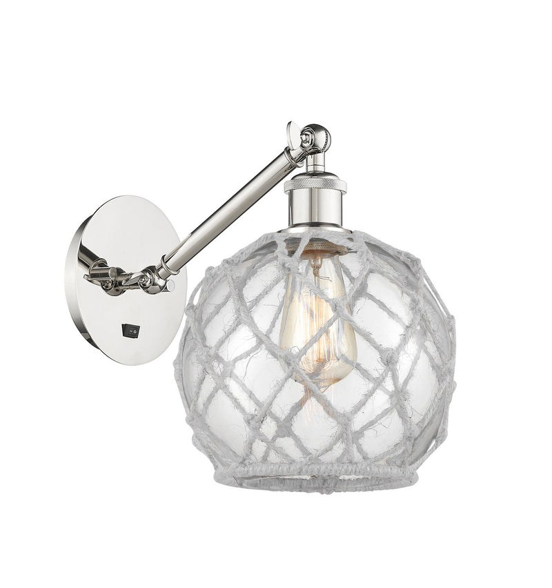 Innovations 317-1W-PN-G122-8RW One Light Wall Sconce, Polished Nickel