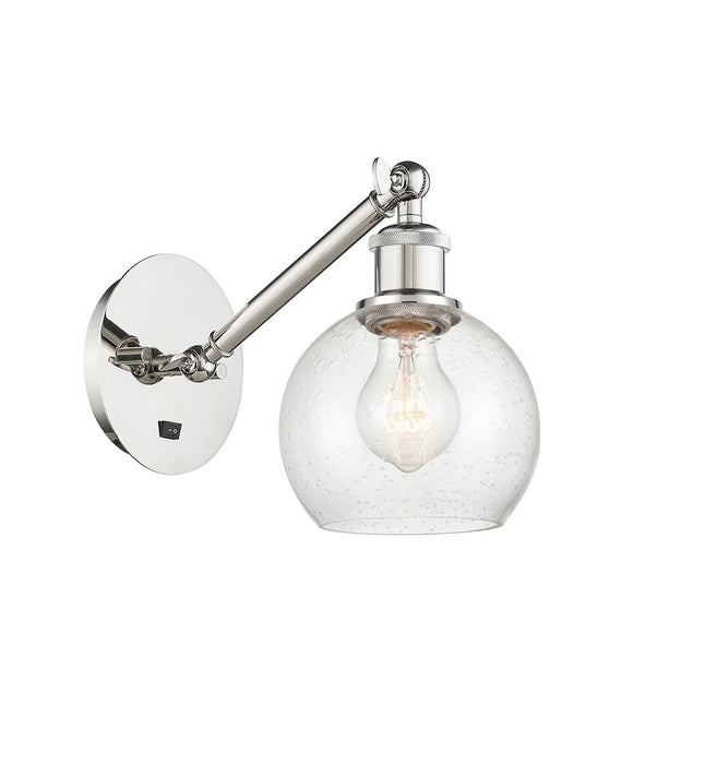 Innovations 317-1W-PN-G124-6 One Light Wall Sconce, Polished Nickel