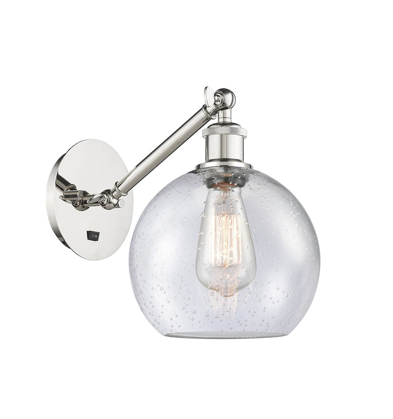 Innovations 317-1W-PN-G124-8 One Light Wall Sconce, Polished Nickel