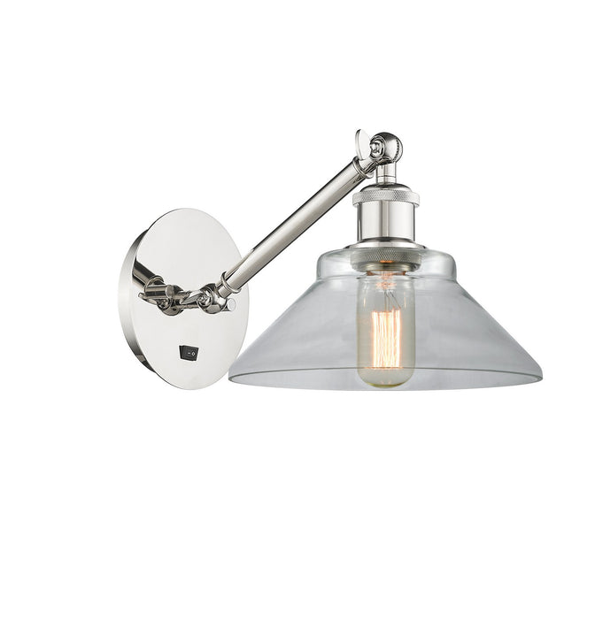 Innovations 317-1W-PN-G132 One Light Wall Sconce, Polished Nickel