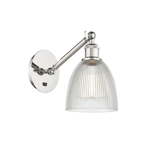 Innovations 317-1W-PN-G382 One Light Wall Sconce, Polished Nickel