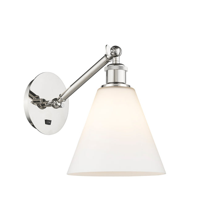Innovations 317-1W-PN-GBC-81 One Light Wall Sconce, Polished Nickel
