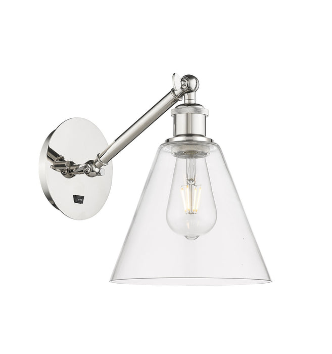 Innovations 317-1W-PN-GBC-82 One Light Wall Sconce, Polished Nickel