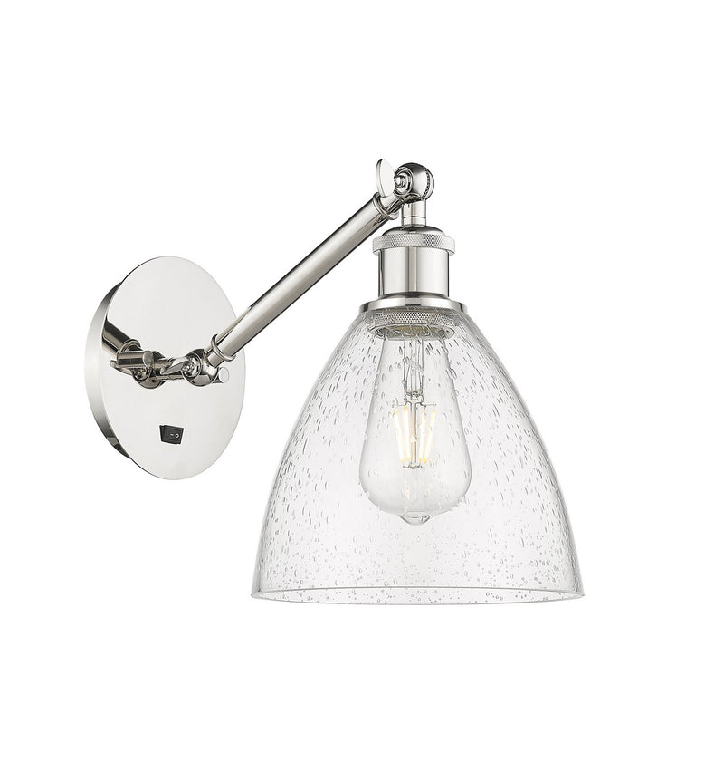 Innovations 317-1W-PN-GBD-754 One Light Wall Sconce, Polished Nickel